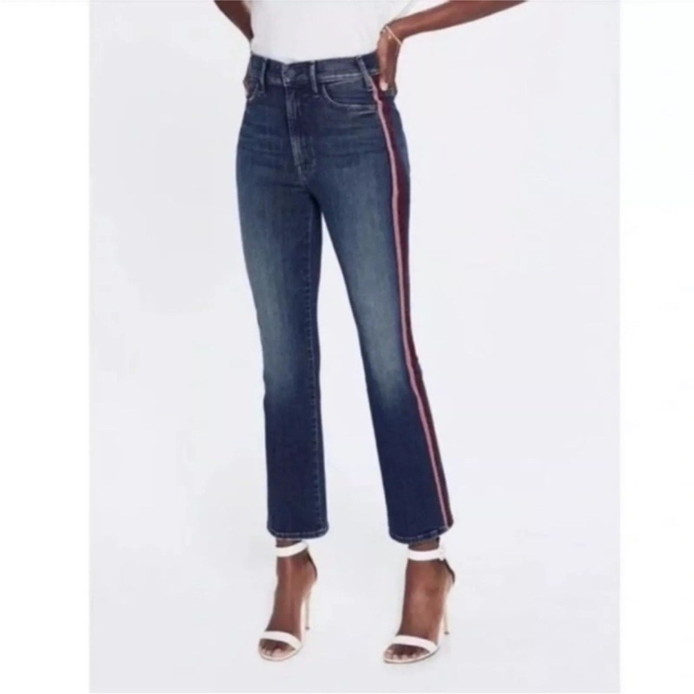 MOTHER The Looker Ankle Fray Skinny Jeans Keeping Love Alive Racer (J3)